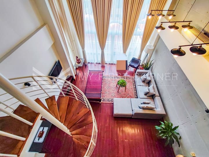 Floor plan for Duplex 1 Bedroom Apartment for Rent l BKK1