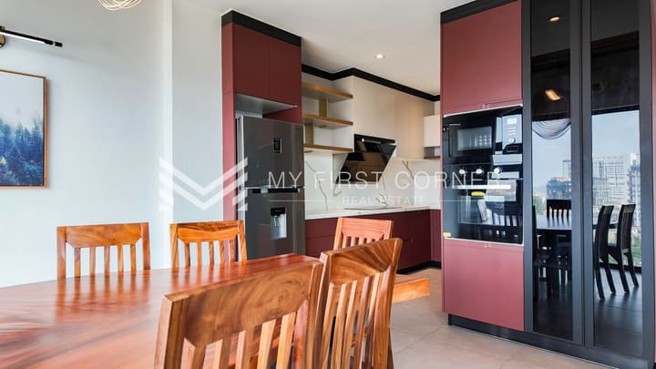 Premier 2-bedroom service apartment For Rent in Tonle Bassac Near Independent Monument