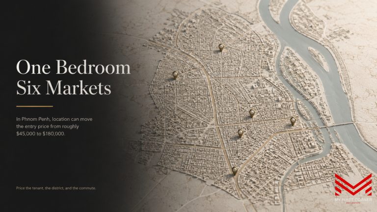 One-Bedroom Apartment Prices in Phnom Penh by Area